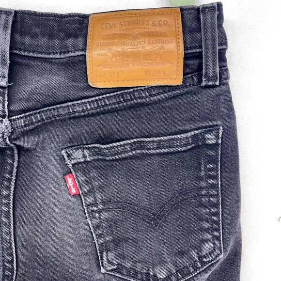 Levi Strauss & Co. 511 Big E Tab Jeans Faded Black Color Mens Size 29 x 30 - Picture 7 of 12